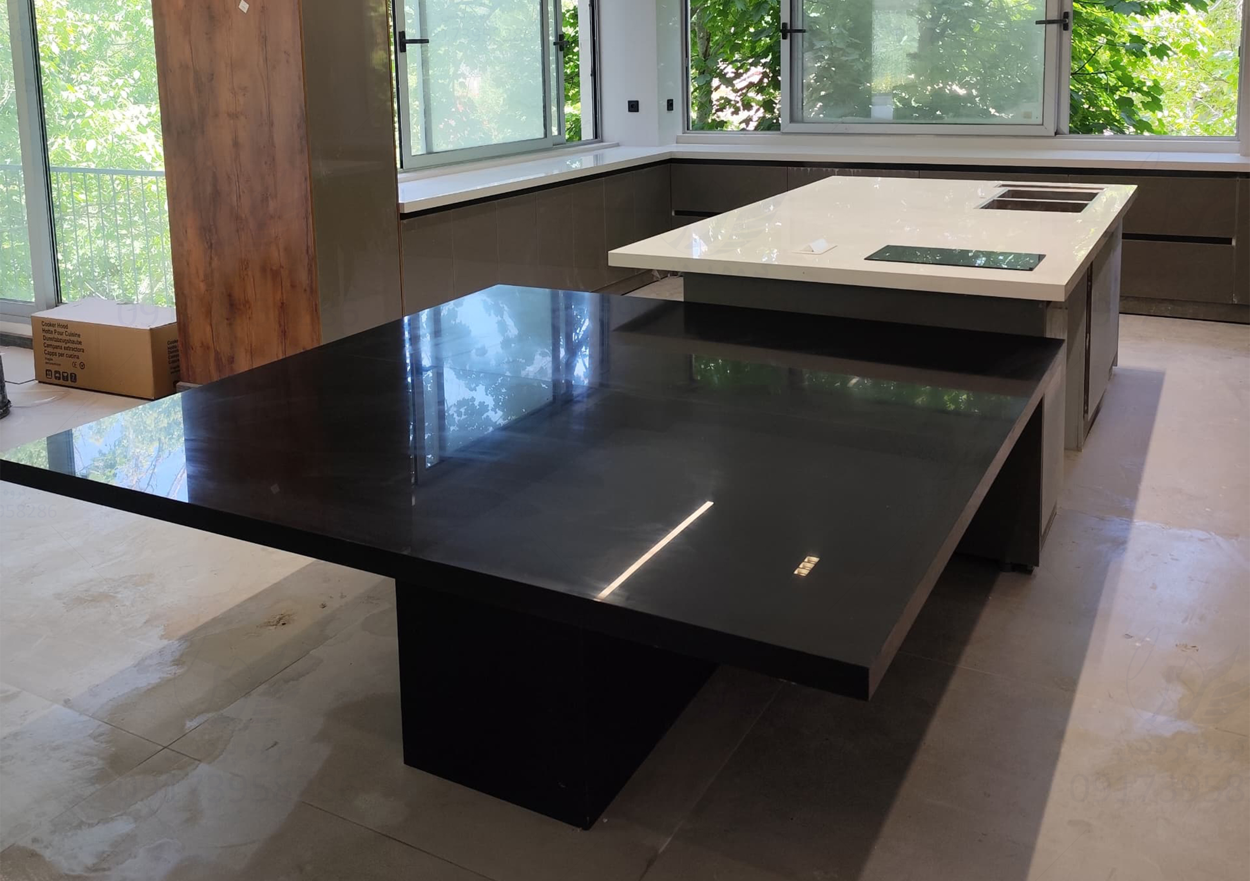 کوارتز کاینداستون کد 190 super black (jet black)